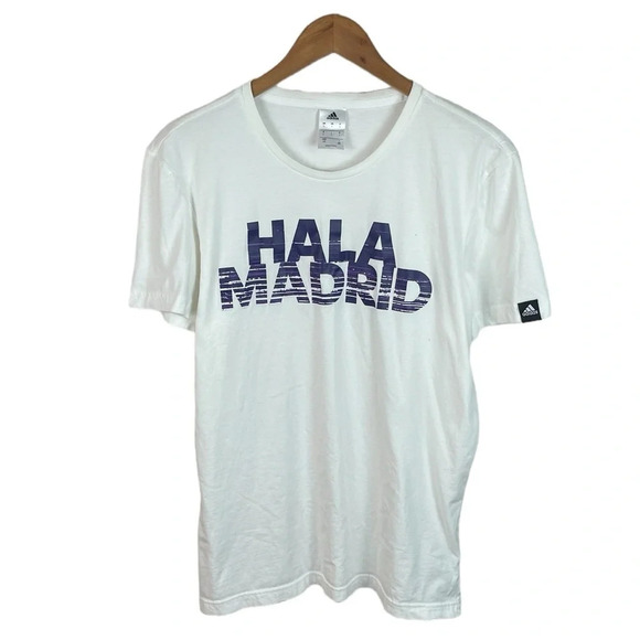 TS42 Mens Adidas Hala MADRID Spain Spanish Soccer T Shirt L - Picture 1 of 4